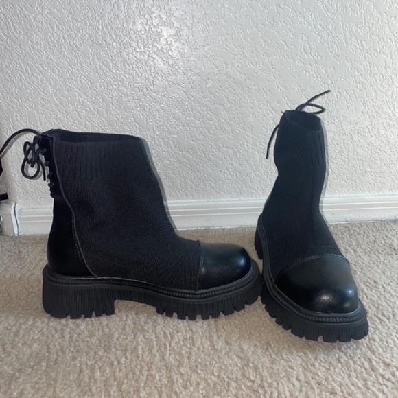 Black Combat Boots - Picture 3 of 7